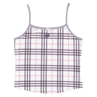 plaid he@rt logo cami top - white