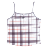 plaid he@rt logo cami top - white