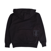 3116 applique zip up hoodie - black
