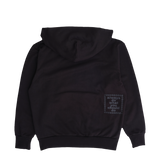 3116 applique zip up hoodie - black