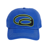 oval logo contrast canvas cap - navy