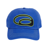 oval logo contrast canvas cap - navy