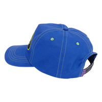 oval logo contrast canvas cap - navy