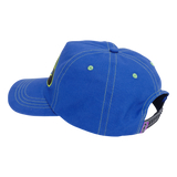 oval logo contrast canvas cap - navy