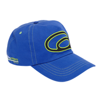 oval logo contrast canvas cap - navy