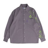 school disco long sleeve shirt - dark grey