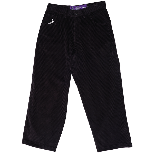 jumbo cord trousers - black