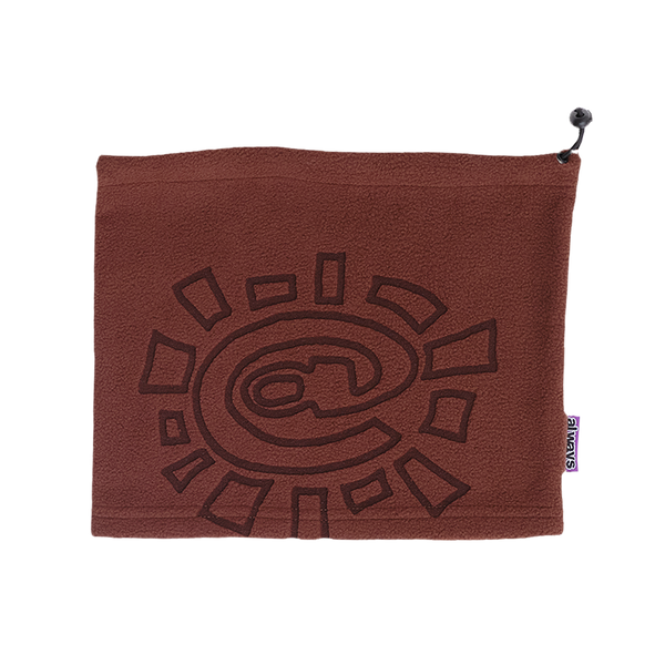 polarfleece snood beanie - brown