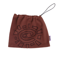 polarfleece snood beanie - brown