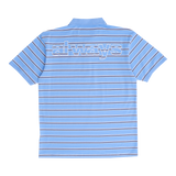 educated applique polo shirt - blue/white