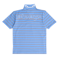 educated applique polo shirt - blue/white