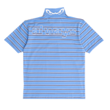 educated applique polo shirt - blue/white