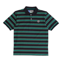 educated applique polo shirt - black/green