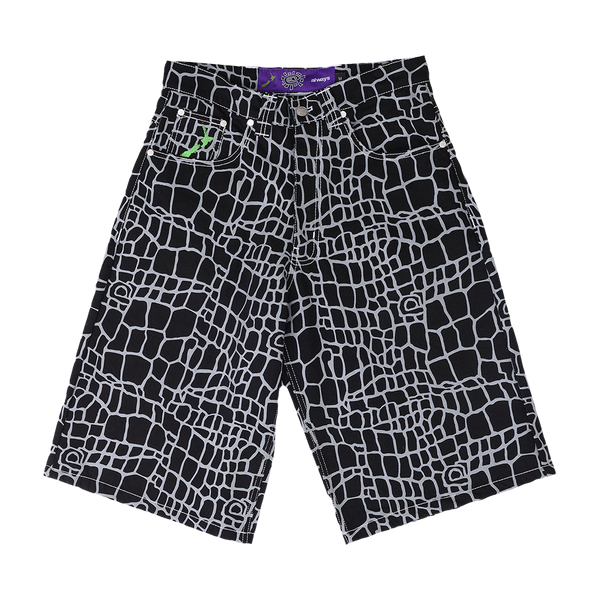 croc print denim shorts – always do what you should do croc print denim shorts – always do what you should do