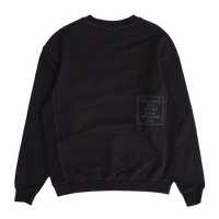 panelled always crewneck - black