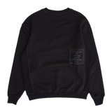 panelled always crewneck - black