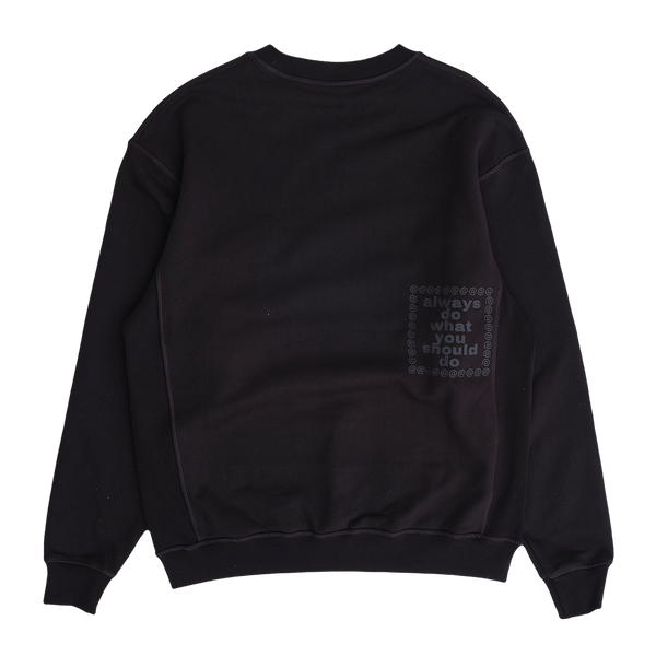 panelled always crewneck - black – always do what you should do panelled always crewneck - black – always do what you should do