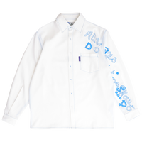handstyle longsleeve disco shirt - white