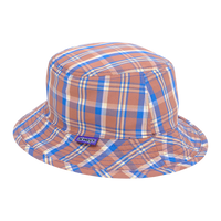 reversible denim / plaid bucket hat - black