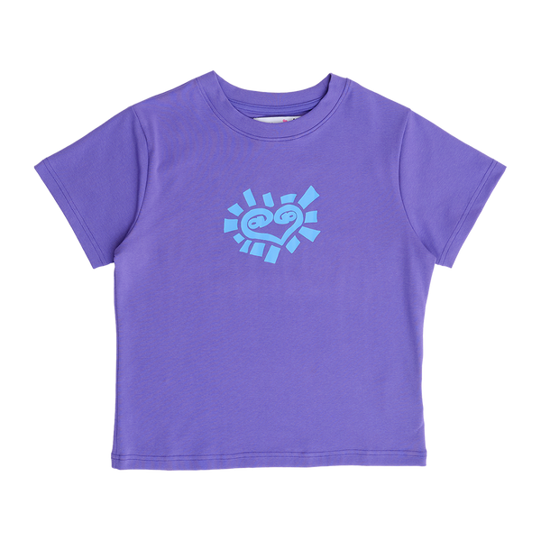 heart sun baby tee - purple
