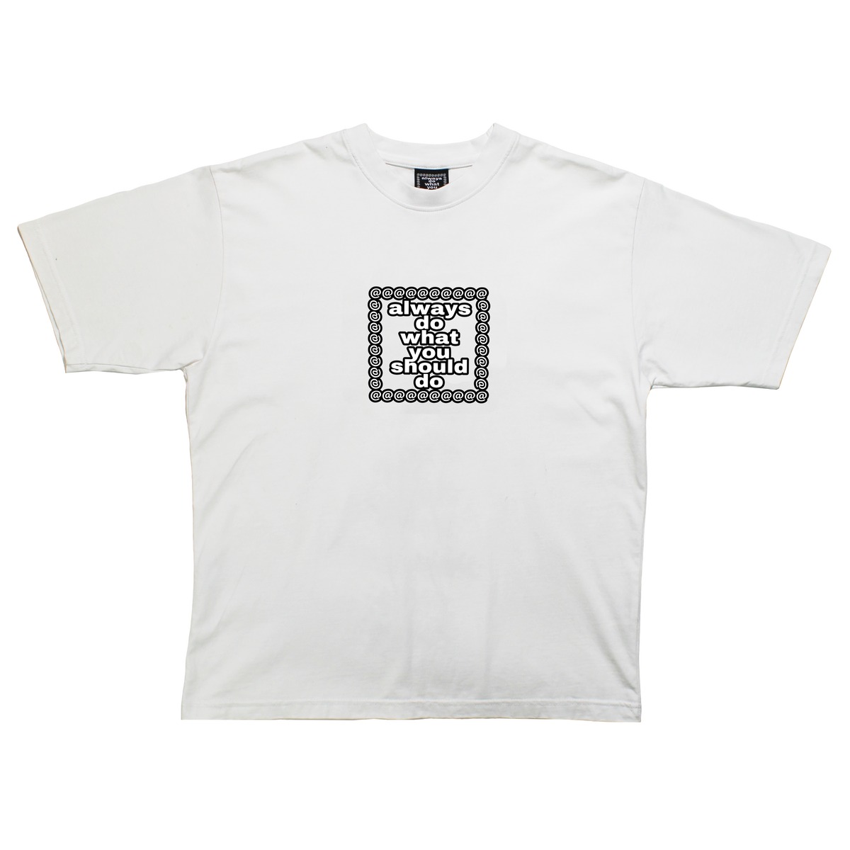 adwysd core tshirt white – always do what you should do