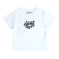 heart sun baby tee - white