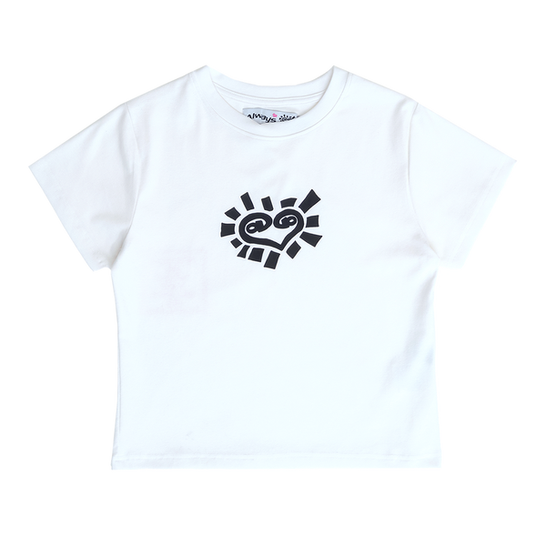 heart sun baby tee - white