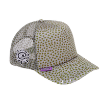coral pattern trucker cap - green