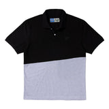 two tone polo - black/grey