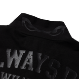 two tone polo - black/grey