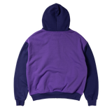 human applique zip up hoodie - purple
