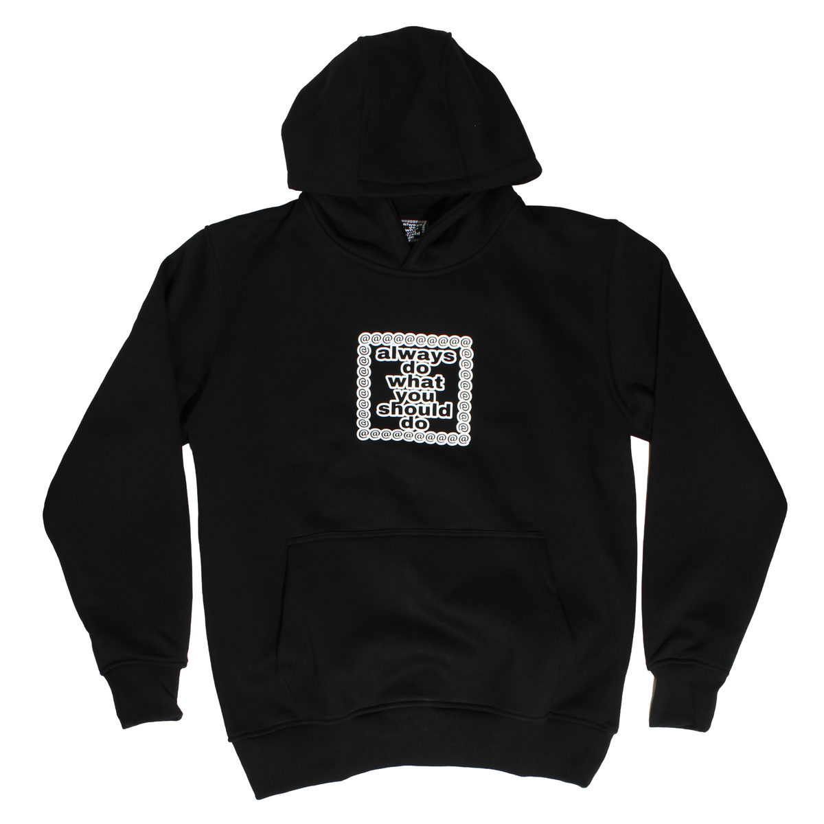 adwysd core hoodie black – always do what you should do