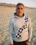 flower trail hoodie - grey