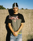 waza panelled tshirt - grey/black