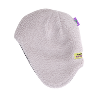reversible ear flap beanie - black/grey