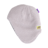 reversible ear flap beanie - black/grey