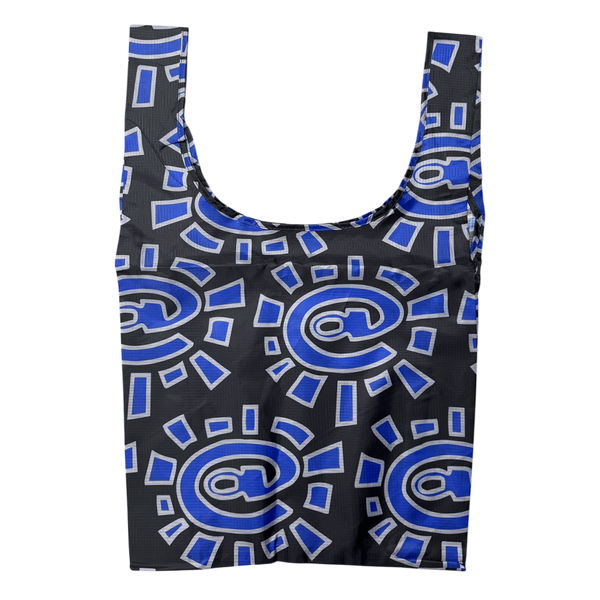 ripstop reusable bag - blue/black/silver