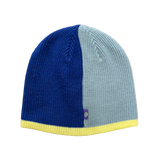 stripe beanie - blue/yellow