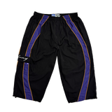 nylon quicky capri - navy/orange/black