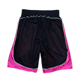 reversible court short - black/fuchsia