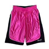reversible court short - black/fuchsia