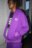 premium zip up hoodie - purple