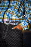 plaid bandemic jacket - blue/green/brown