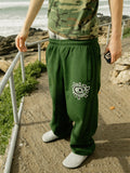 rel@xed forest green jogger