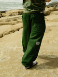 rel@xed forest green jogger