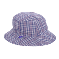 reversible bucket hat - denim / plaid