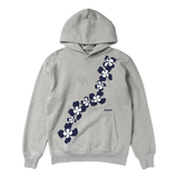 flower trail hoodie - grey