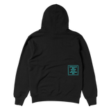 flower trail hoodie - black