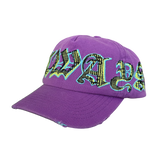 goth snap back cap - purple