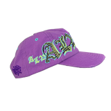 goth snap back cap - purple